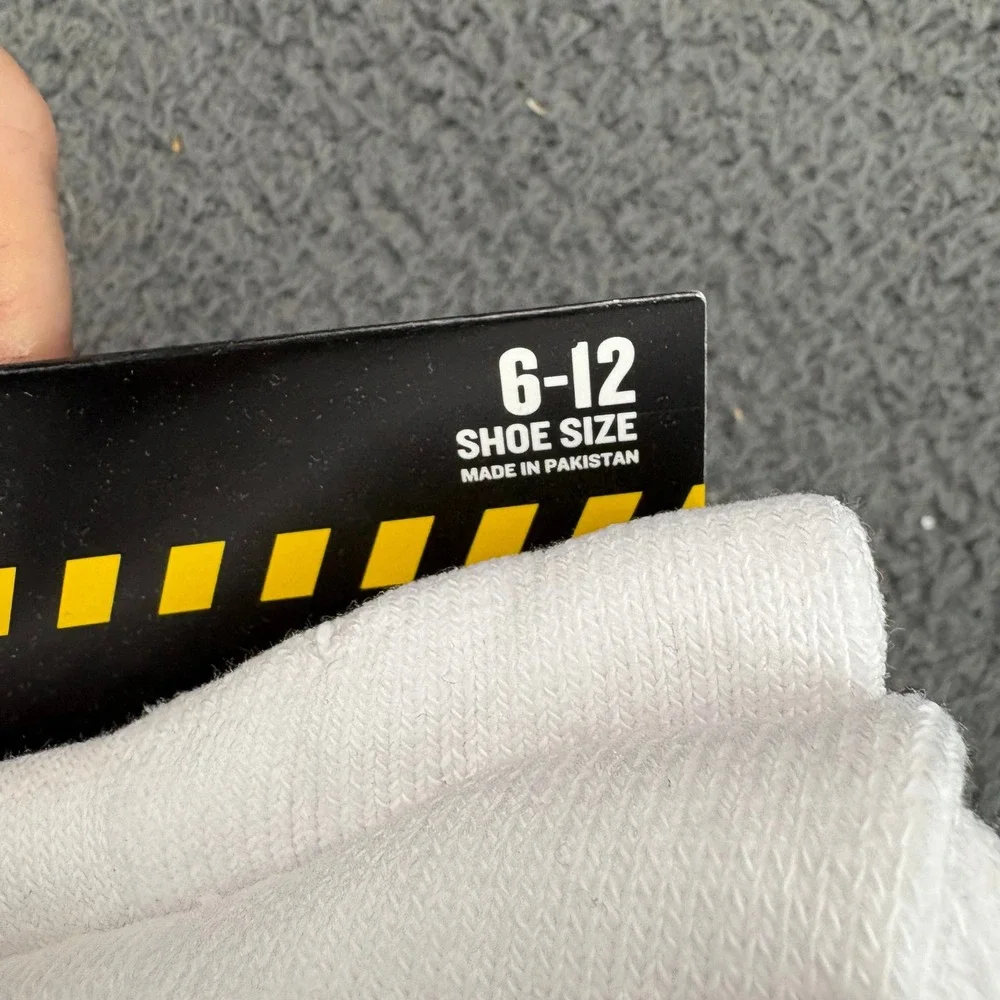 Dickies Mens 6 Pair Dri-Tech Crew Performance Work Socks White Size 6-12 K611880